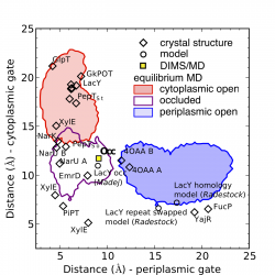 Flexible Gates Generate Occluded Intermediates in the Transport Cycle of LacY